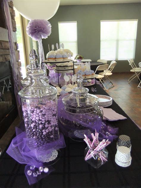 purple wedding shower decorations